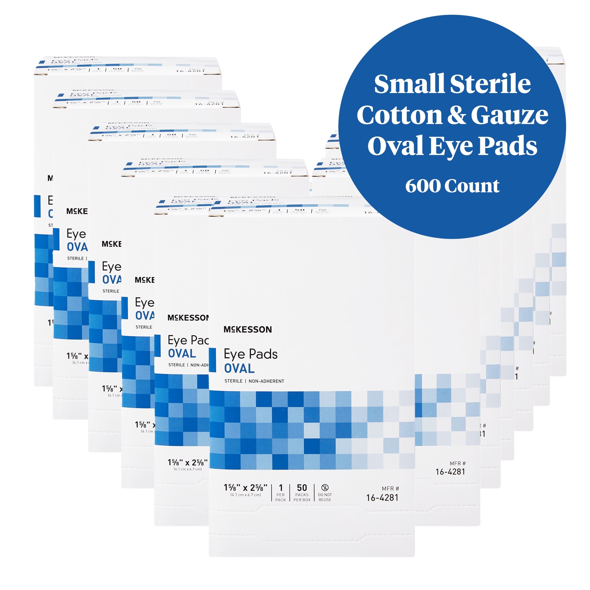 Eye Pad McKesson 1-5/8 X 2-5/8 Inch Sterile 1 per Pack