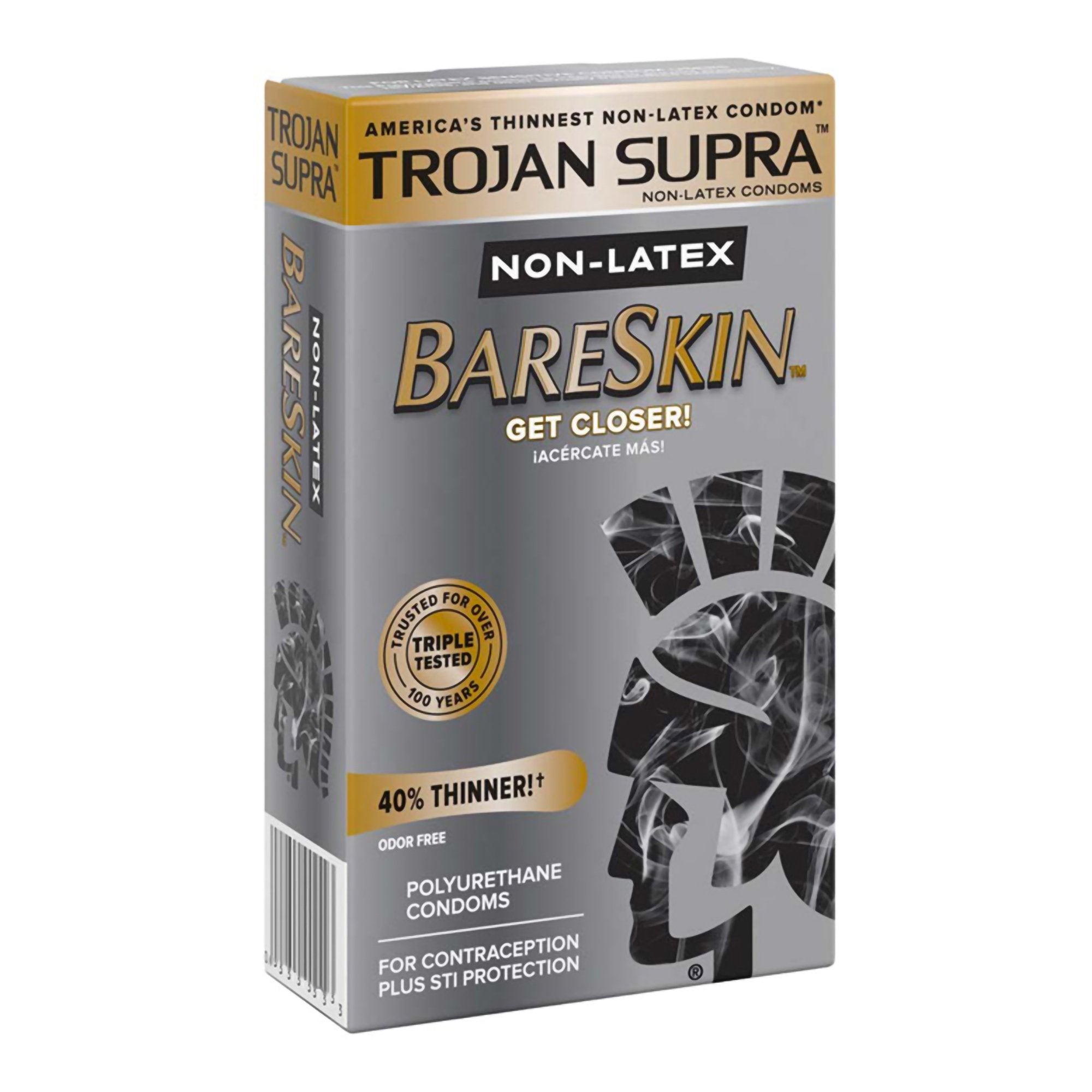 Condom Trojan Supra Lubricated One Size Fits Most 6 per Pack