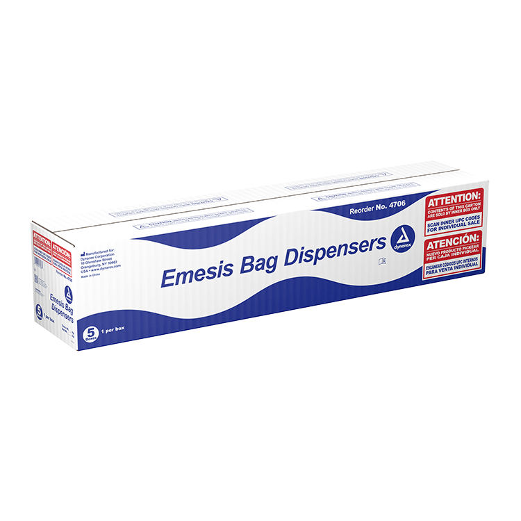 Dynarex Emesis Bag w/ Absorbent pouch & dispenser