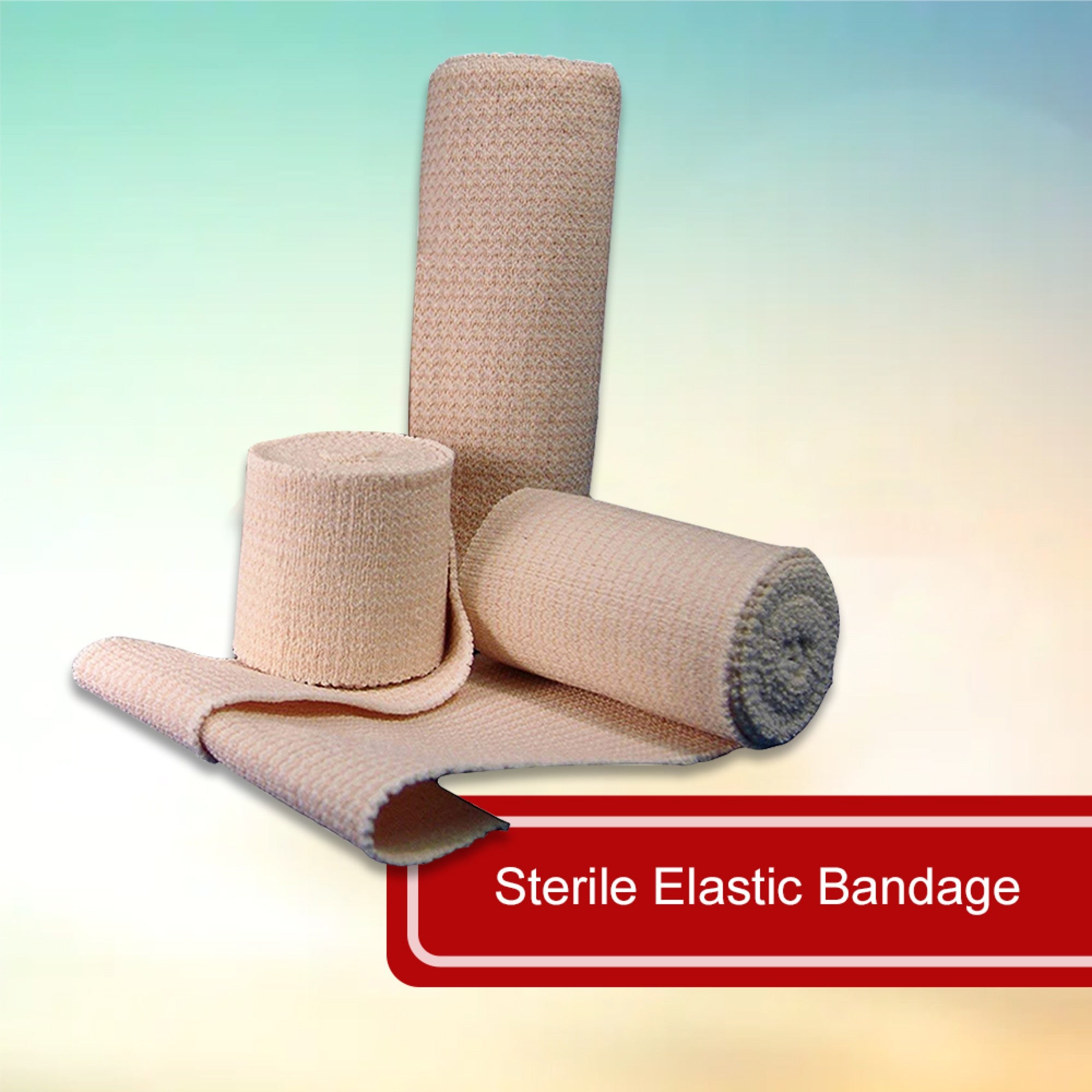 Elastic Bandage McKesson 3 Inch X 5 Yard Single Hook and Loop Closure Tan Sterile Standard Compression