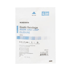 Elastic Bandage McKesson 4 Inch X 5 Yard Single Hook and Loop Closure Tan Sterile Standard Compression, Packaging Type- Case
