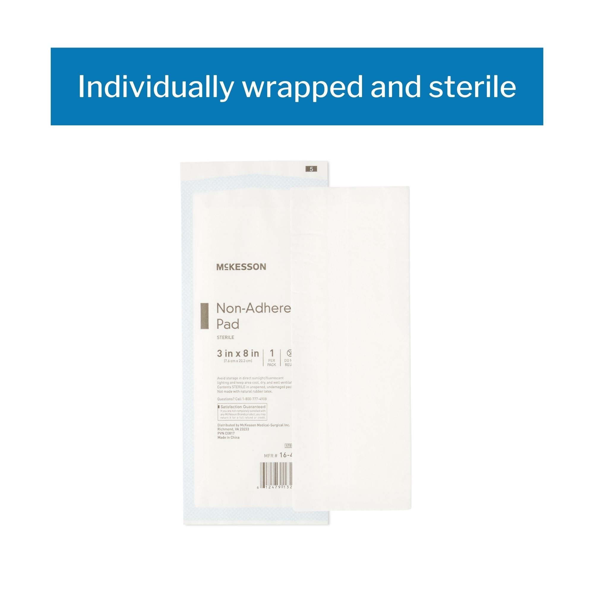 Non-Adherent Dressing McKesson 3 X 8 Inch Sterile 75 per Pack