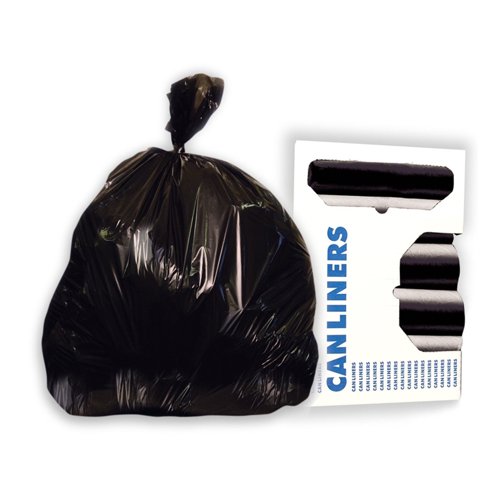 Trash Bag Heritage 16 gal. Black LLDPE 0.50 mil 24 X 32 Inch Star Seal Bottom Flat Pack, Packaging Type- Case