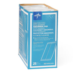 Abdominal Pad Medline 5 X 9 Inch Sterile 1 per Pack, Packaging Type- Case