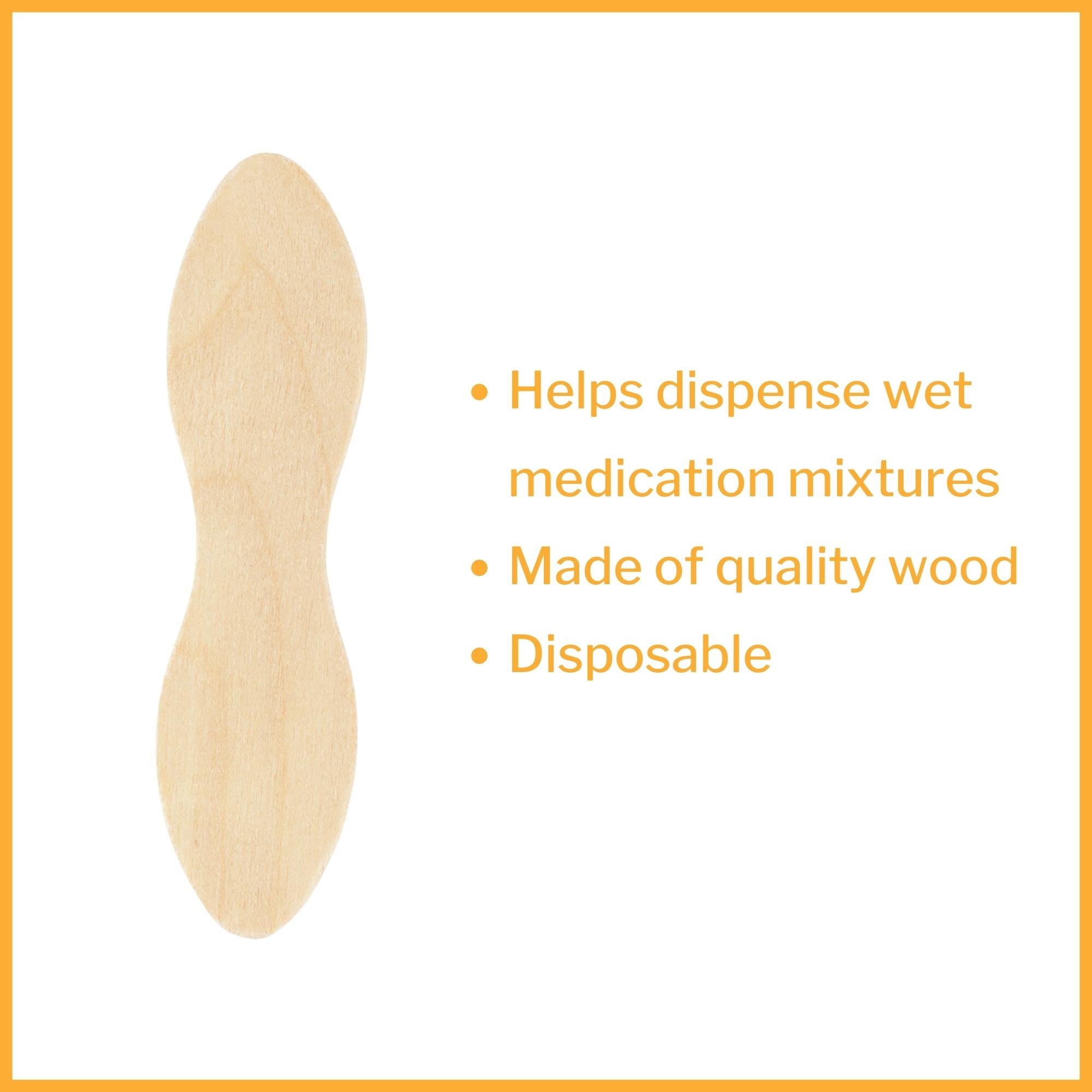 Medical Spoon McKesson Double Ended Tan Wood, Packaging Type- Case
