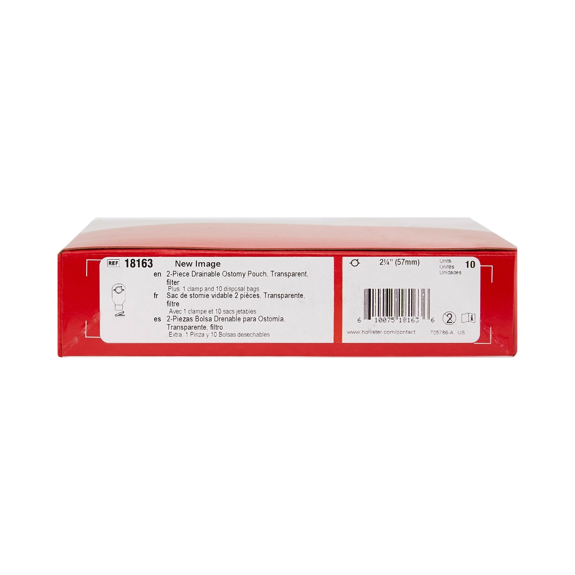 Ostomy Pouch New Image Two-Piece System 12 Inch Length Drainable,Packaging Type- Box