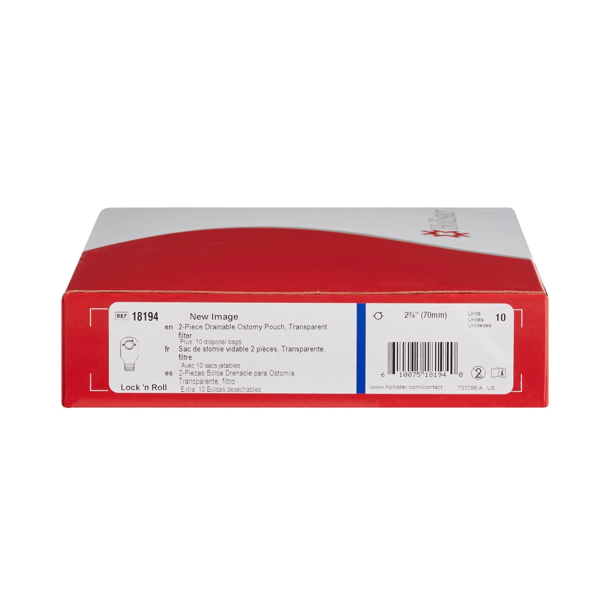 Colostomy Pouch New Image Two-Piece System 12 Inch Length Drainable,Packaging Type- Box