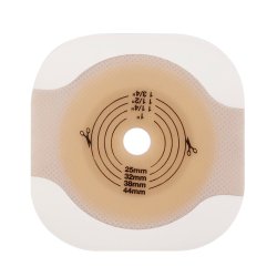 Ostomy Barrier New Image Flextend Trim to Fit, Standard Wear Adhesive Tape 57 mm Flange Red Code System Hydrocolloid Up to 1-3/4 Inch Opening