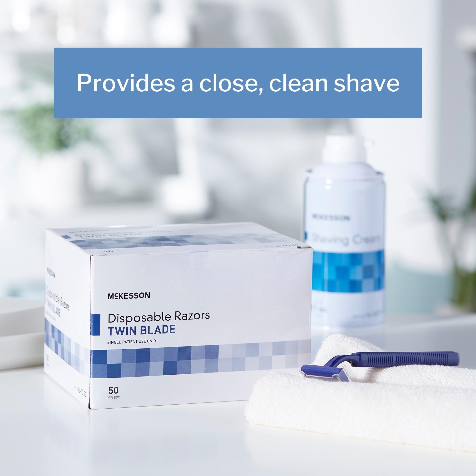 Personal Razor McKesson Single Edge Twin Blade NonSterile Disposable, Packaging Type- Case