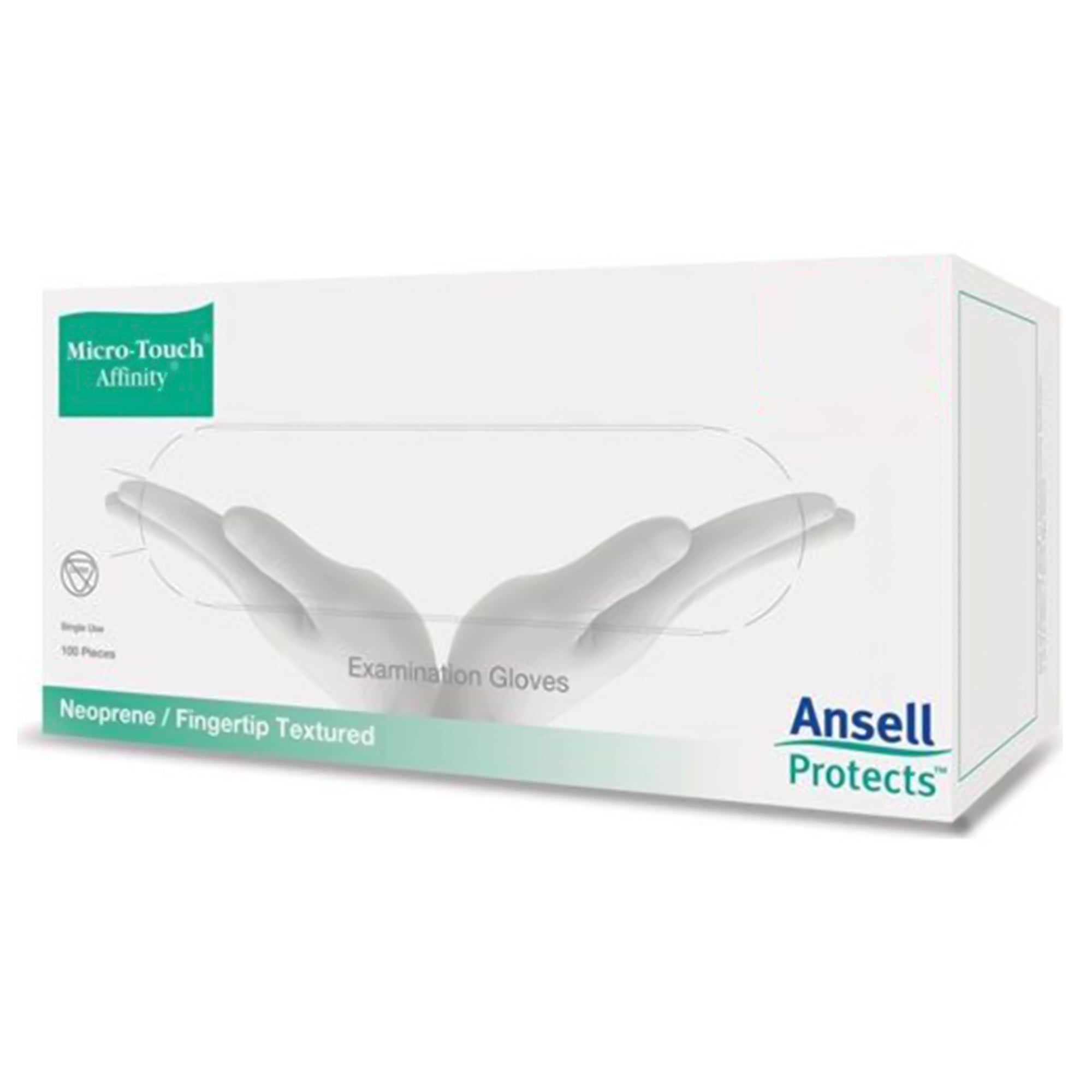 Micro-Touch Affinity Exam Glove – Green Polychloroprene Powder-Free Medium, NonSterile Chemo Tested, 100/Box (Case of 1,000) | HCPCS A4927