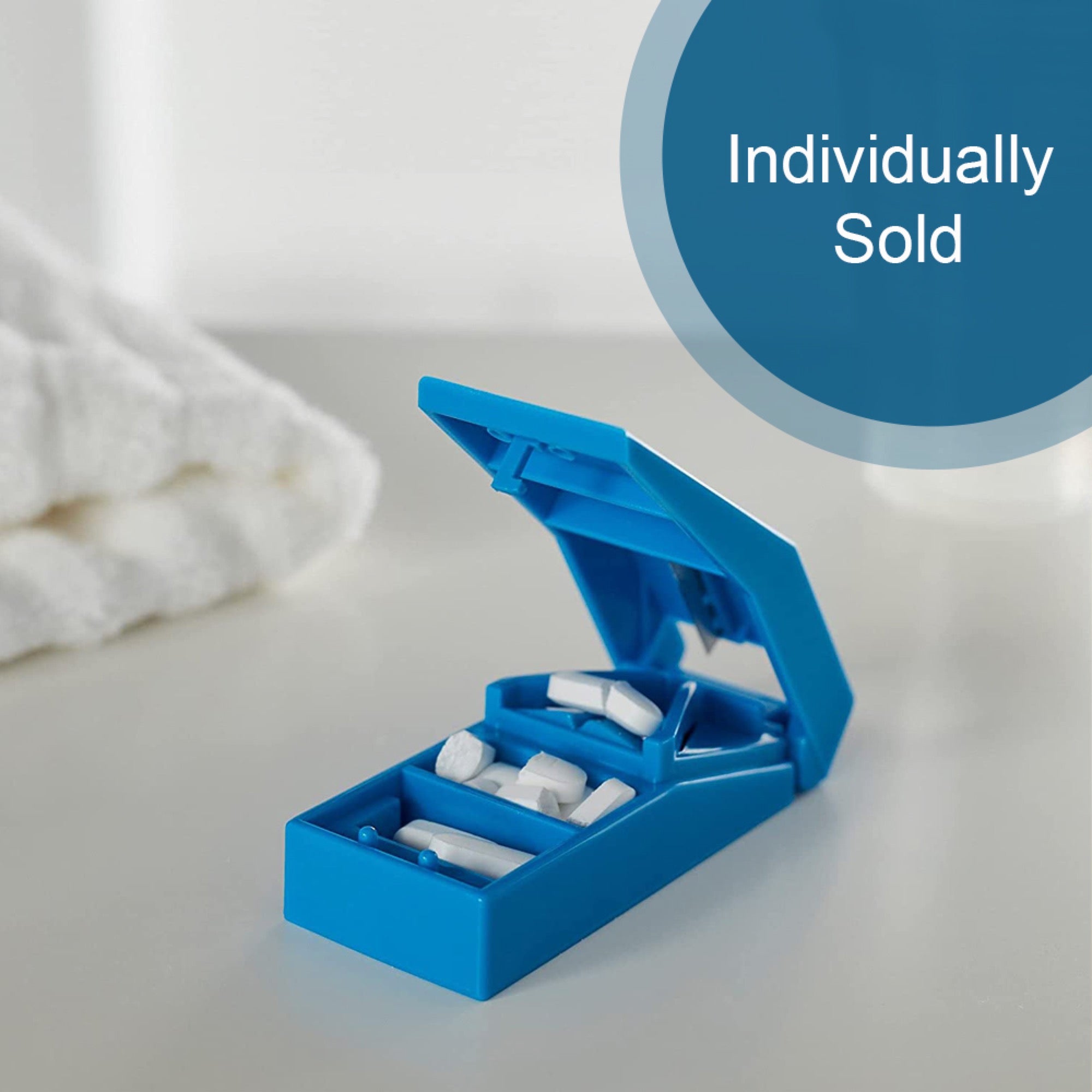 Pill Cutter McKesson Hand Operated Blue, Packaging Type- Each