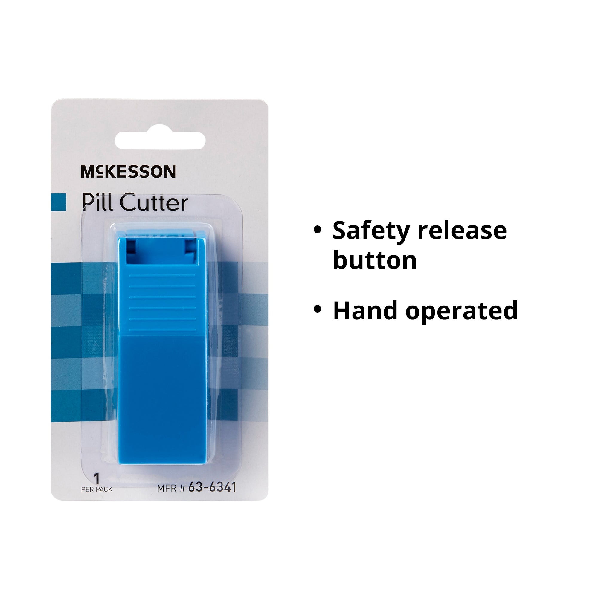 Pill Cutter McKesson Hand Operated Blue, Packaging Type- Each