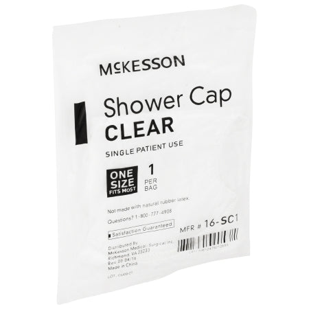 Shower Cap McKesson One Size Fits Most Clear,Packaging Type- Box