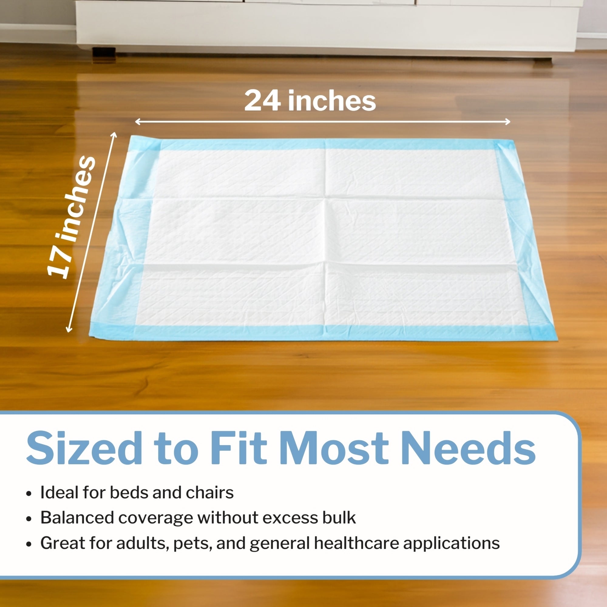 Procedure Underpad McKesson 17 W X 24 L Inch Blue NonSterile, Packaging Type- Case