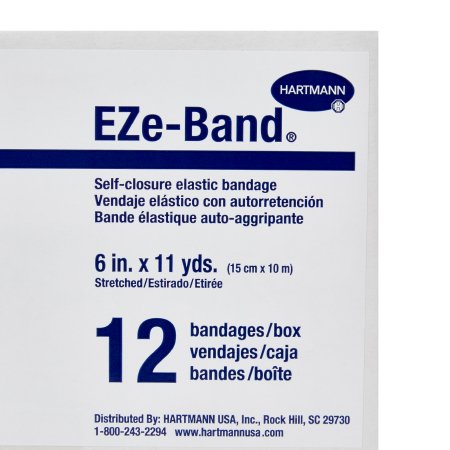 Elastic Bandage EZe-Band LF 6 Inch X 11 Yard Double Length Double Hook and Loop Closure Tan NonSterile Standard Compression,Packaging Type- Box