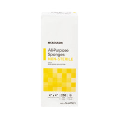 Nonwoven Sponge McKesson 4 X 4 Inch 4-Ply NonSterile 200 per Pack, Packaging Type- Case