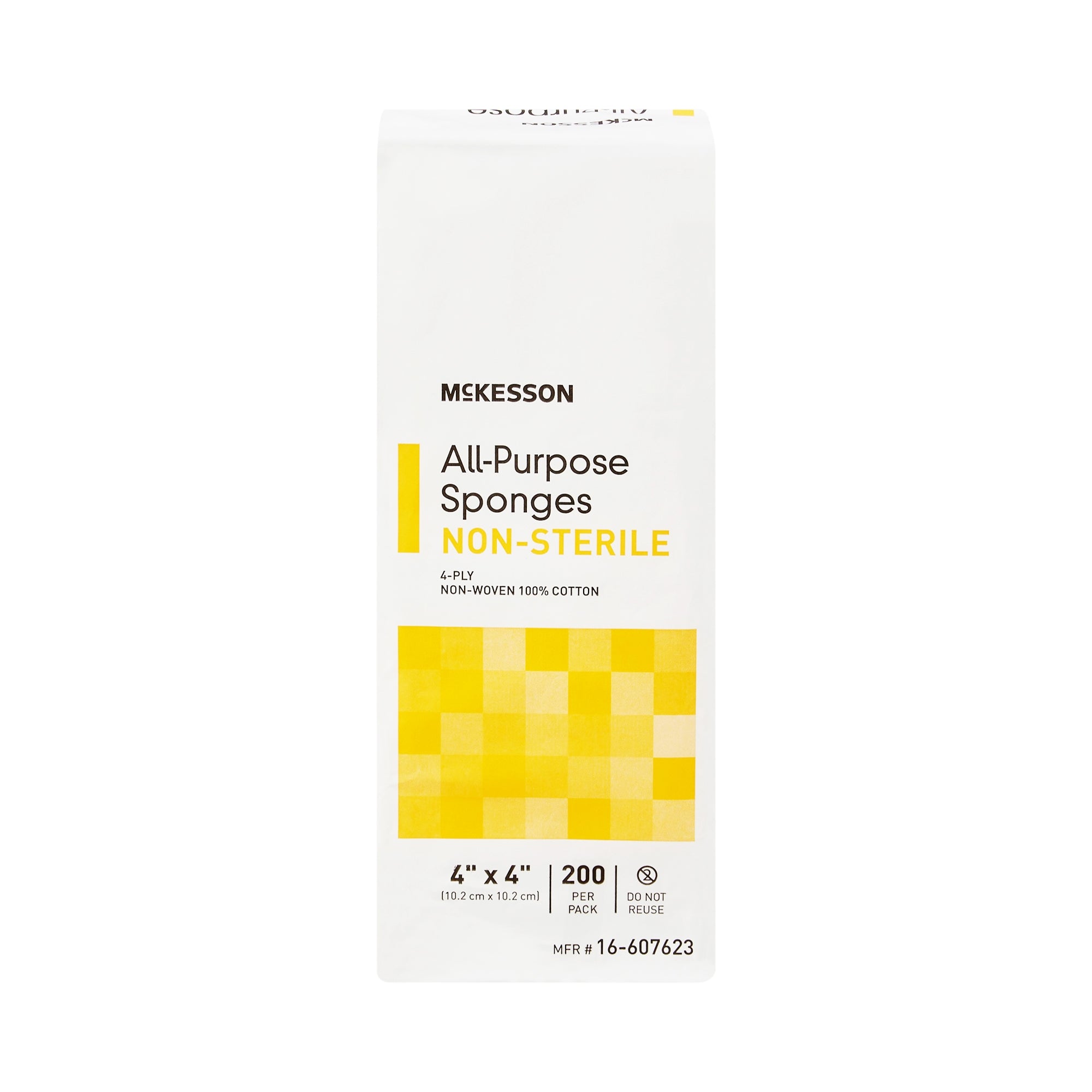 Nonwoven Sponge McKesson 4 X 4 Inch 4-Ply NonSterile 200 per Pack, Packaging Type- Case