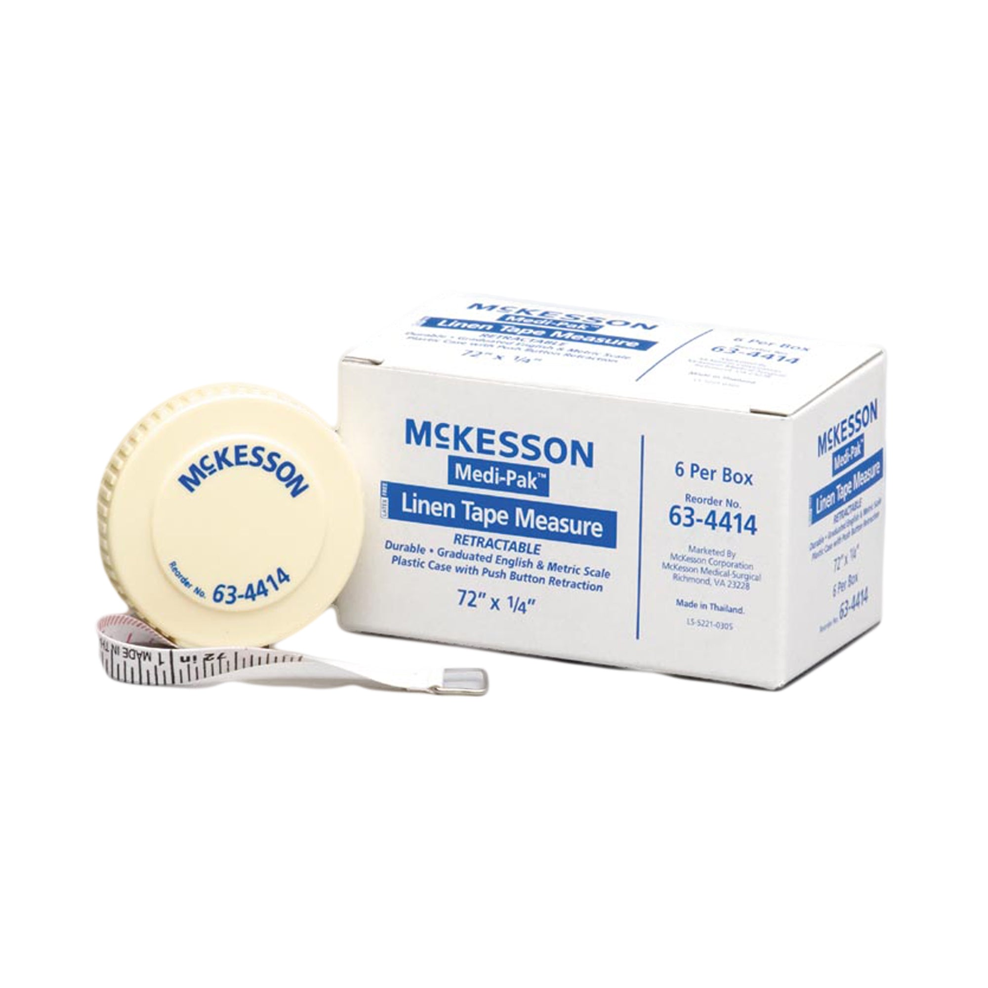 Measurement Tape McKesson 72 Inch Cloth Reusable English / Metric, Packaging Type- Box
