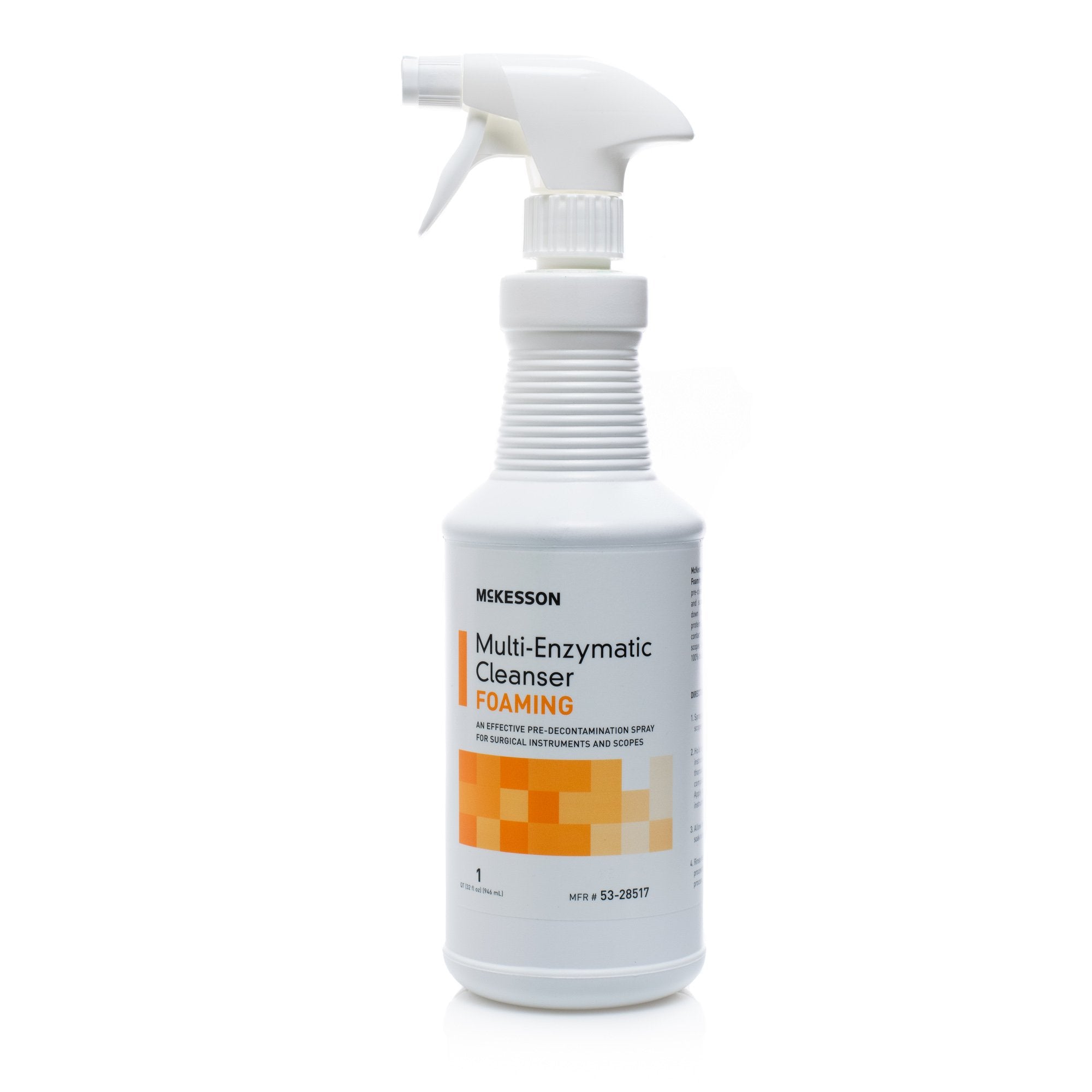 Multi-Enzymatic Instrument Detergent McKesson Foam RTU 1 Quart Bottle Fresh Rain Scent, Packaging Type- Each