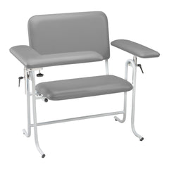Blood Drawing Chair McKesson 1 Straight Arm / 1 Flip Up Arm Gray, Packaging Type- Each