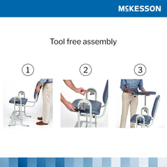 Blood Drawing Chair McKesson 1 Straight Arm / 1 Flip Up Arm Gray, Packaging Type- Each