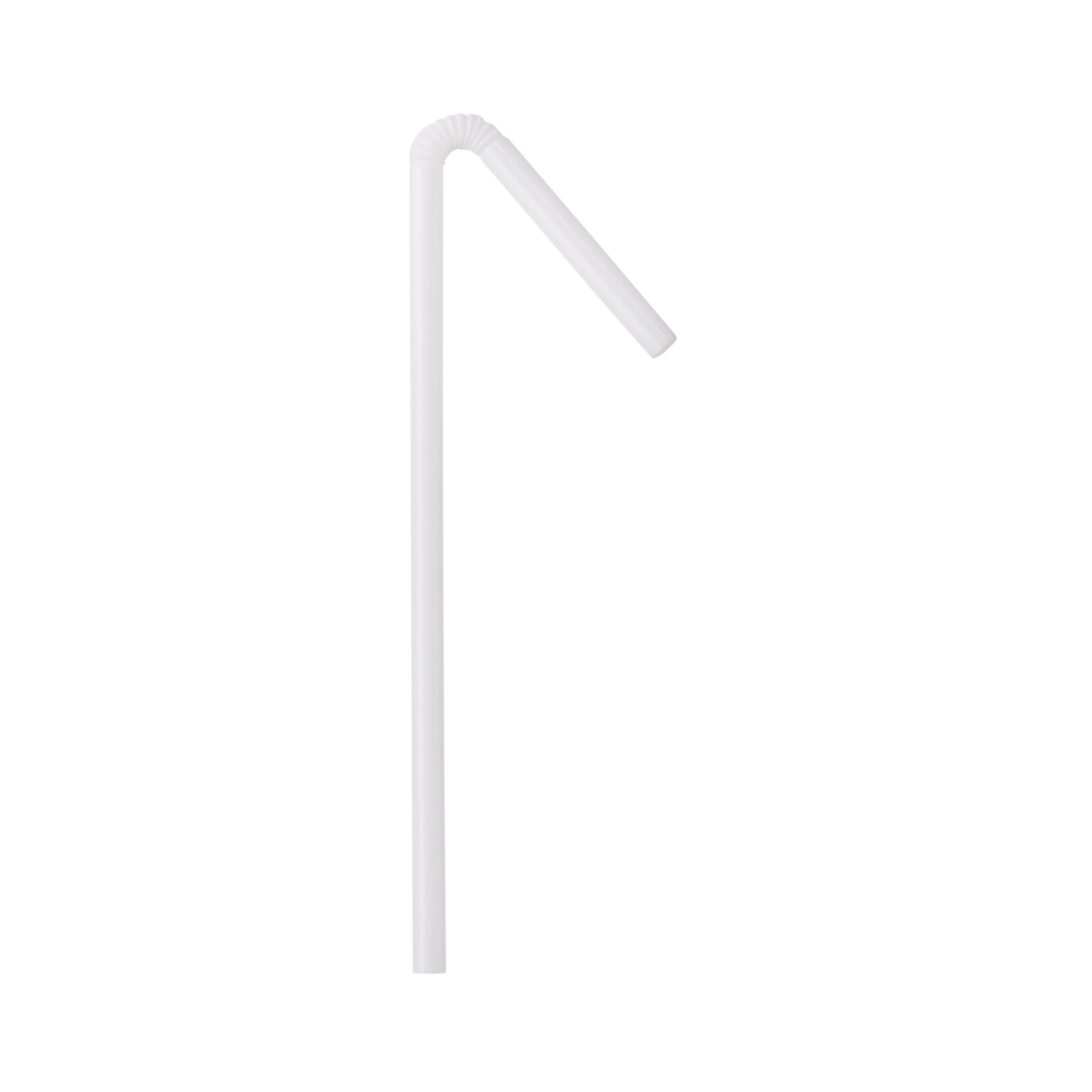 Flexible Drinking Straw McKesson 7-3/4 Inch Length White Individually Wrapped, Packaging Type- Case