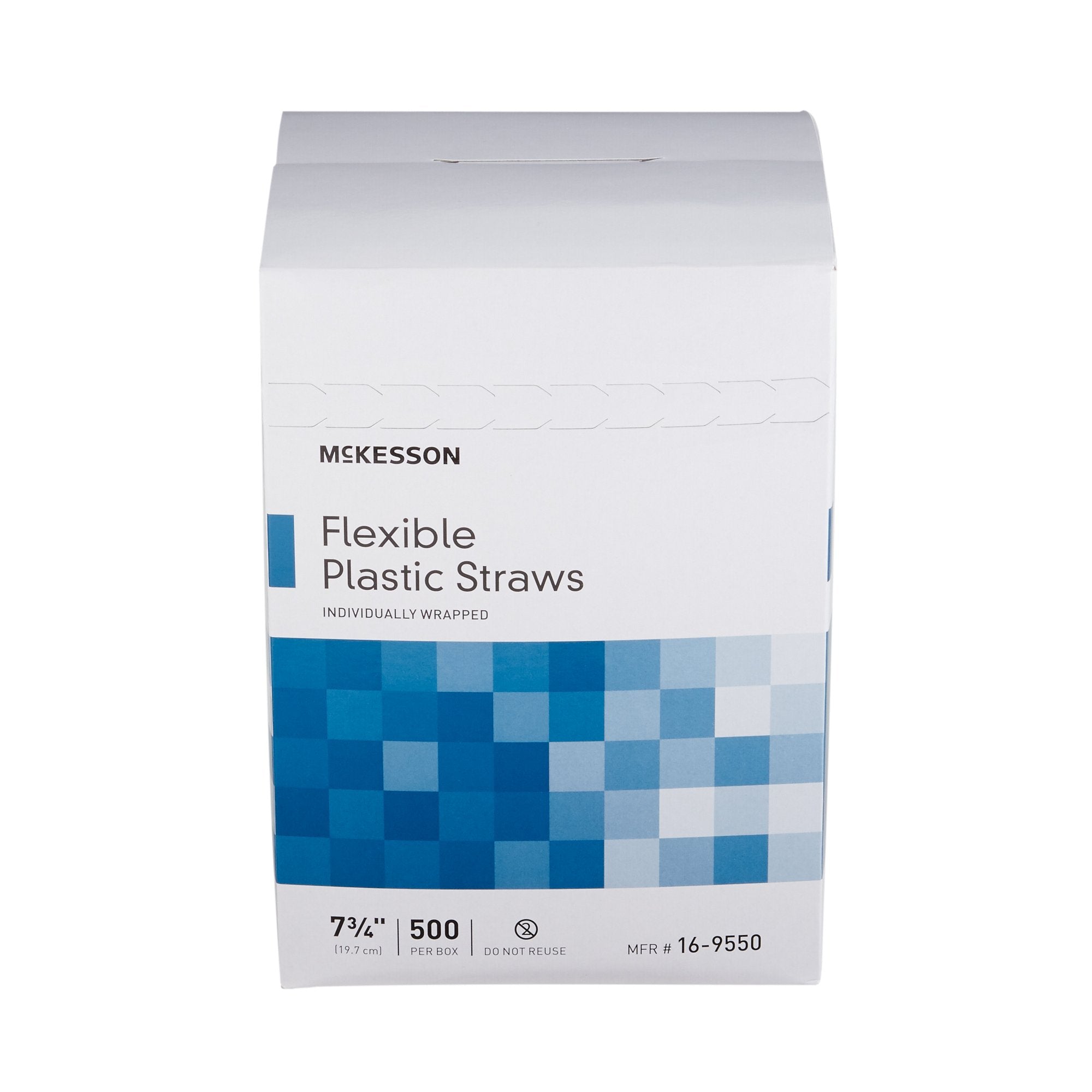 Flexible Drinking Straw McKesson 7-3/4 Inch Length White Individually Wrapped, Packaging Type- Case