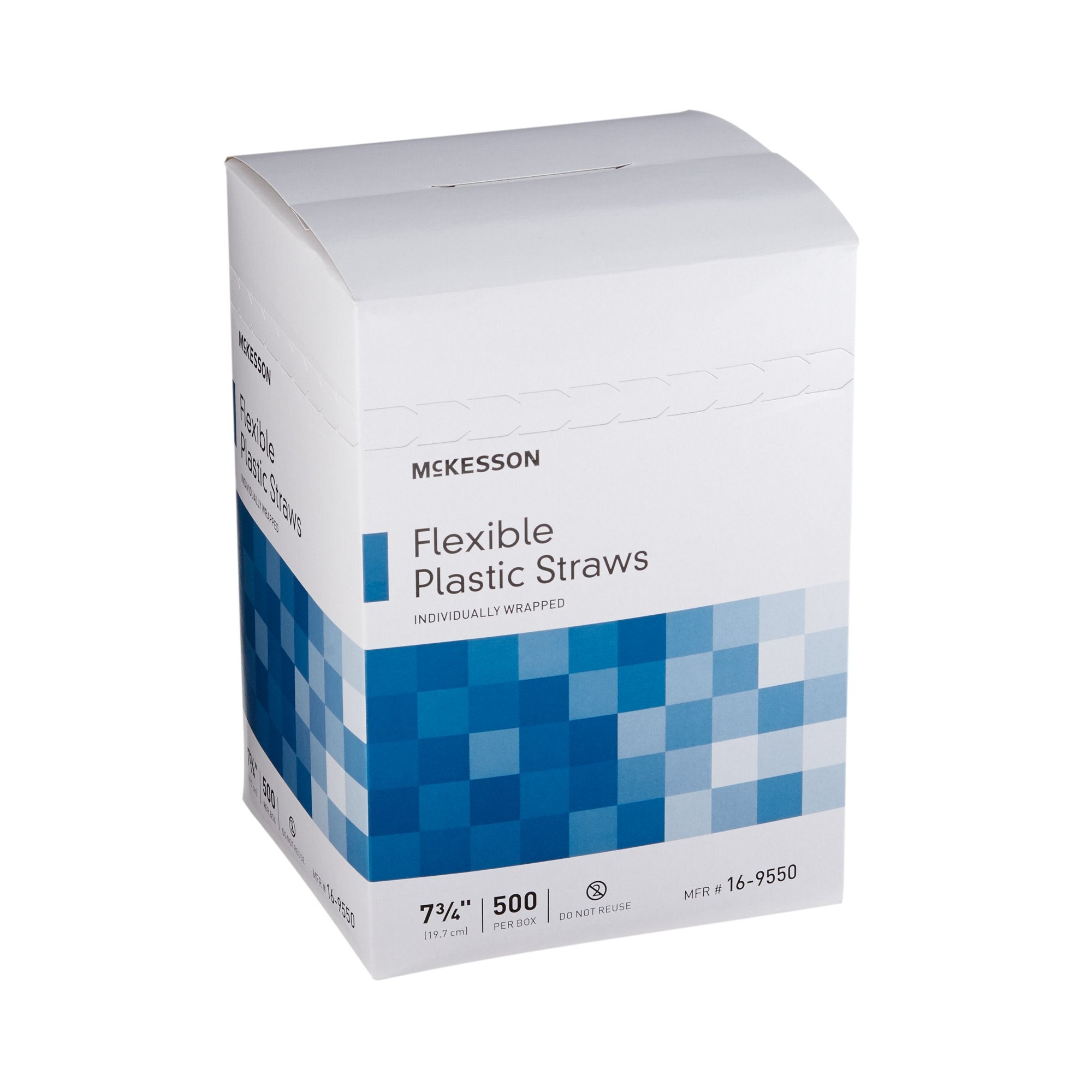 Flexible Drinking Straw McKesson 7-3/4 Inch Length White Individually Wrapped, Packaging Type- Case