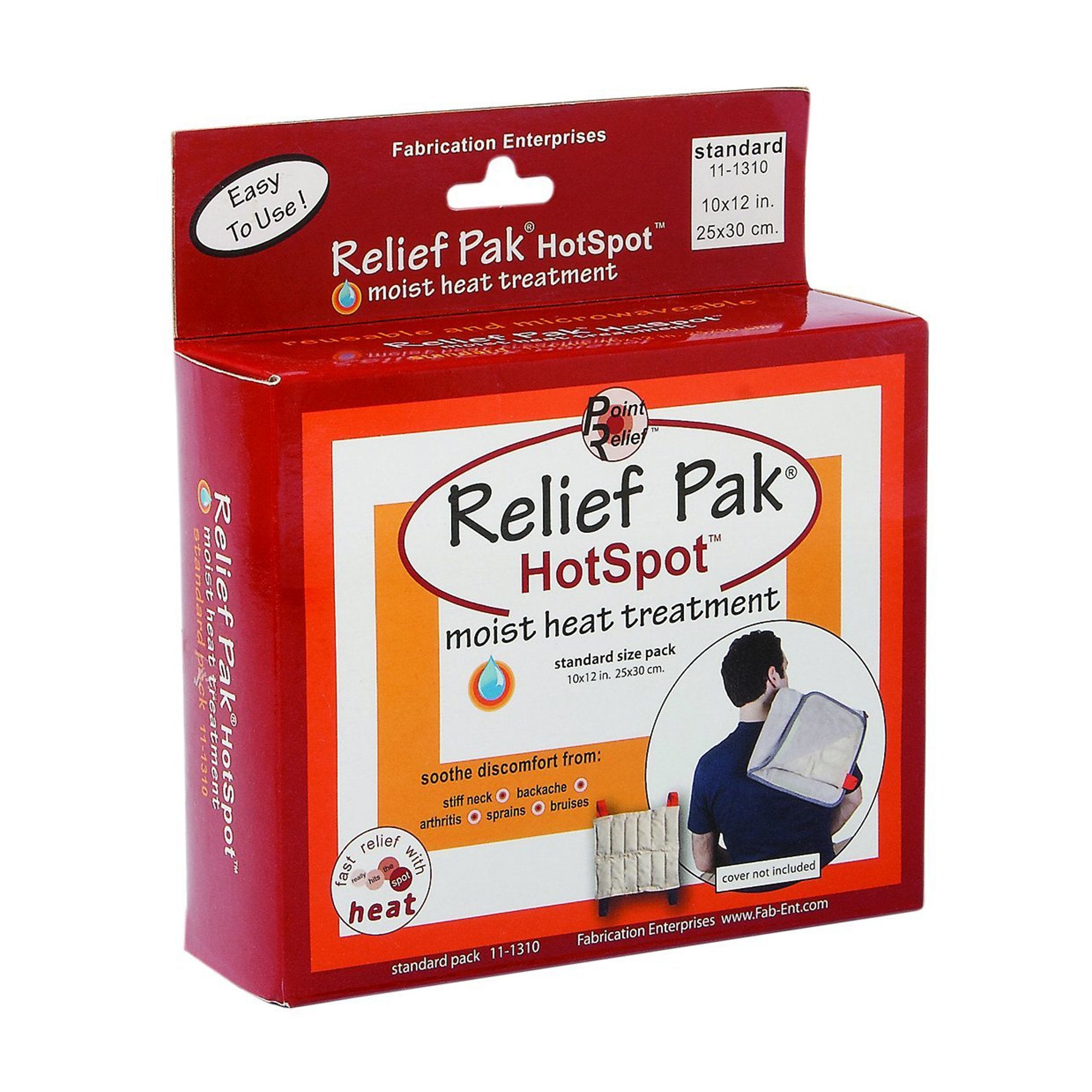 Moist Heat Therapy Pad Relief Pak HotSpot General Purpose Standard Size Fabric Reusable, Packaging Type- Each