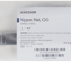 Nail Nipper McKesson Performance Concave Jaw 5-1/2 Inch Length Chrome Covered Stainless Steel