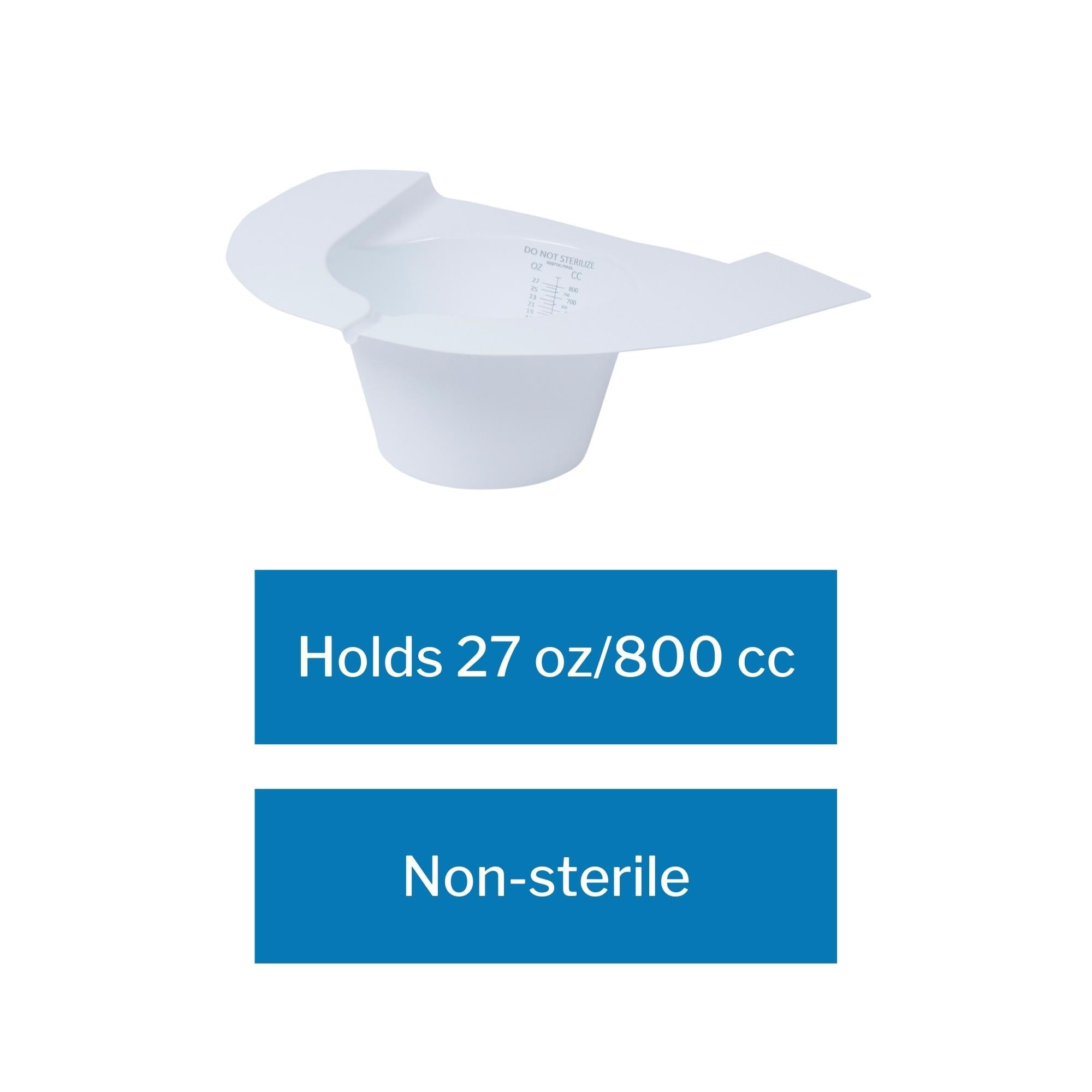 Commode Specimen Collector McKesson 800 mL (27 oz.) Without Closure Unprinted NonSterile, Packaging Type- Pack