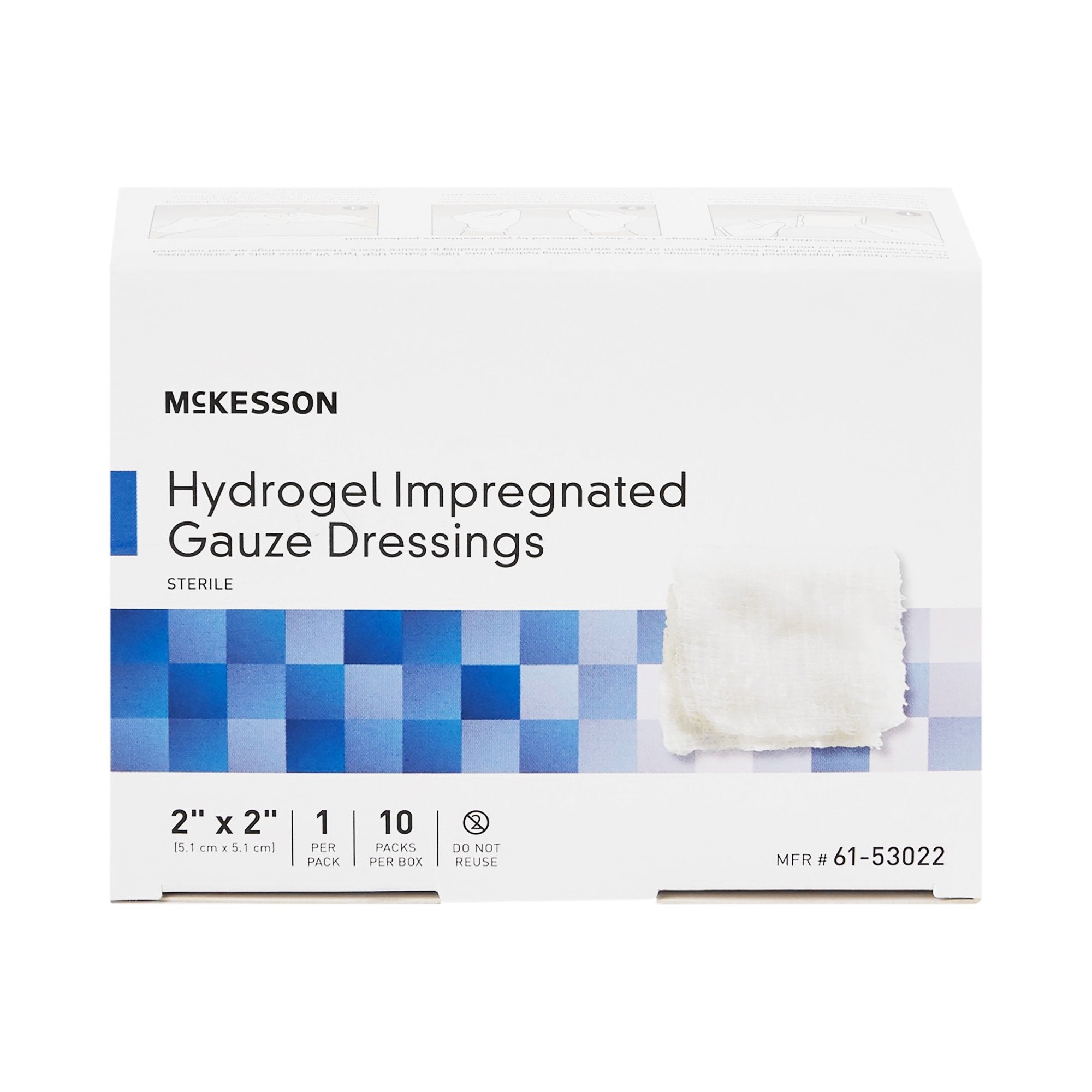 Hydrogel Wound Dressing McKesson Impregnated 2 X 2 Inch Sterile,Packaging Type- Box