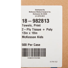 Procedure Towel McKesson 13 W X 18 L Inch McKesson Kids Print NonSterile, Packaging Type- Case