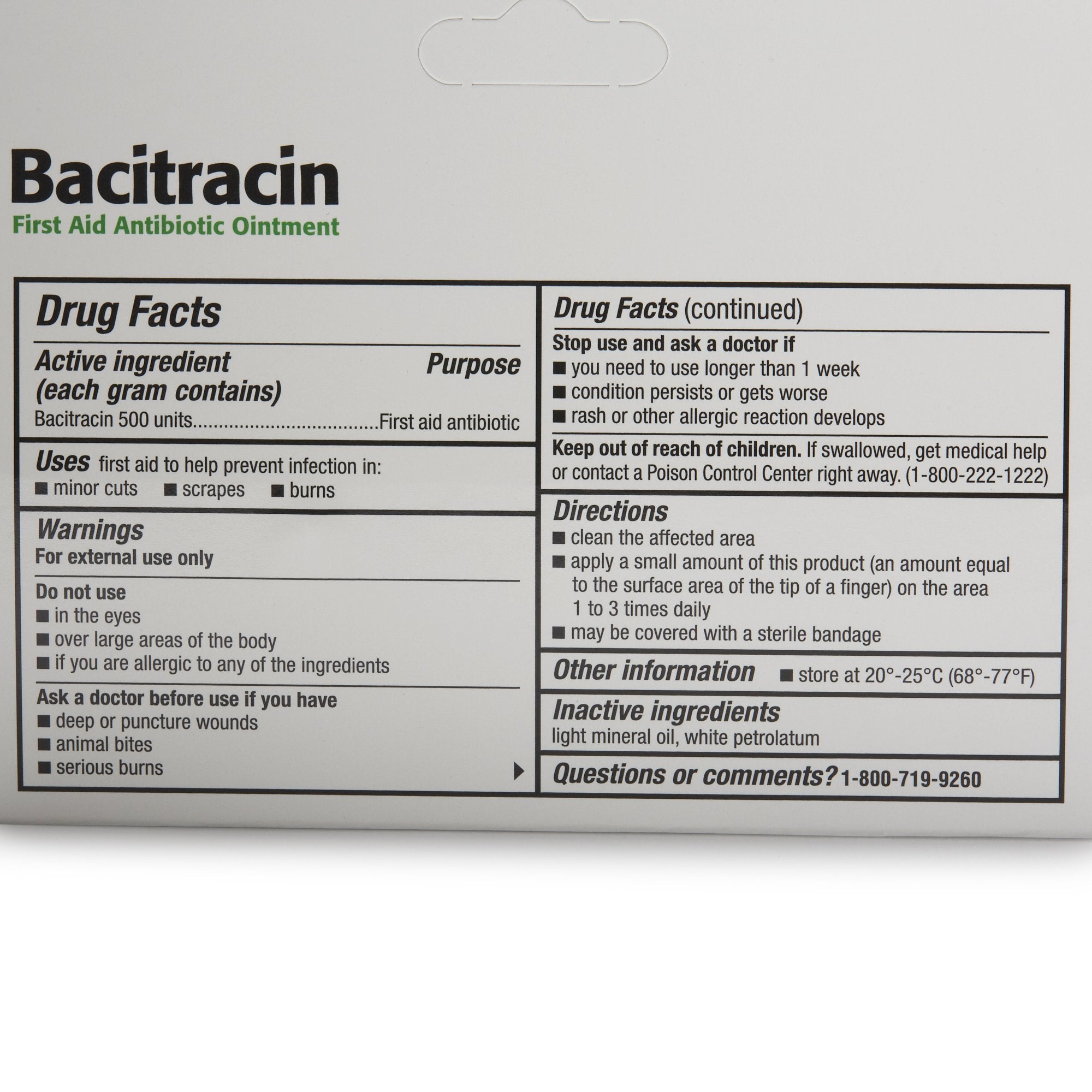First Aid Antibiotic Bacitracin Ointment 0.5 oz. Tube,Packaging Type- Each