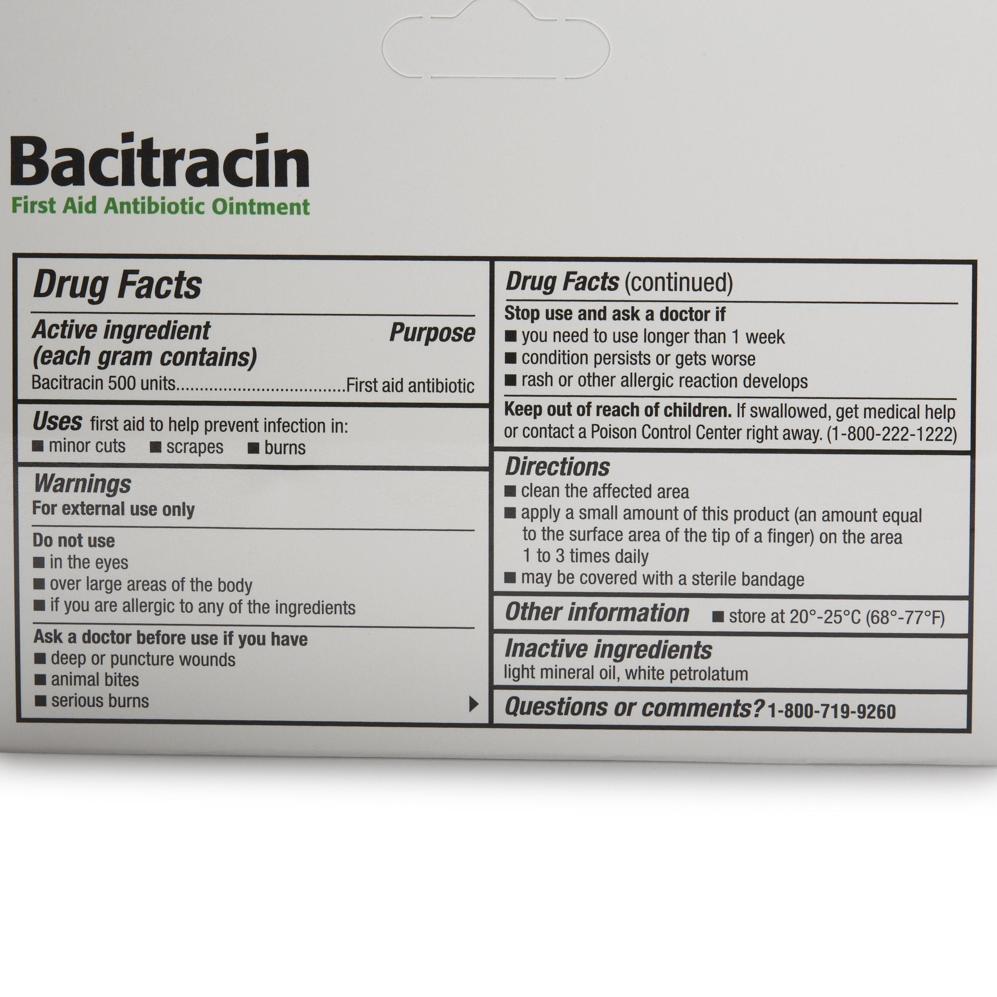 First Aid Antibiotic Bacitracin Ointment 0.5 oz. Tube,Packaging Type- Each