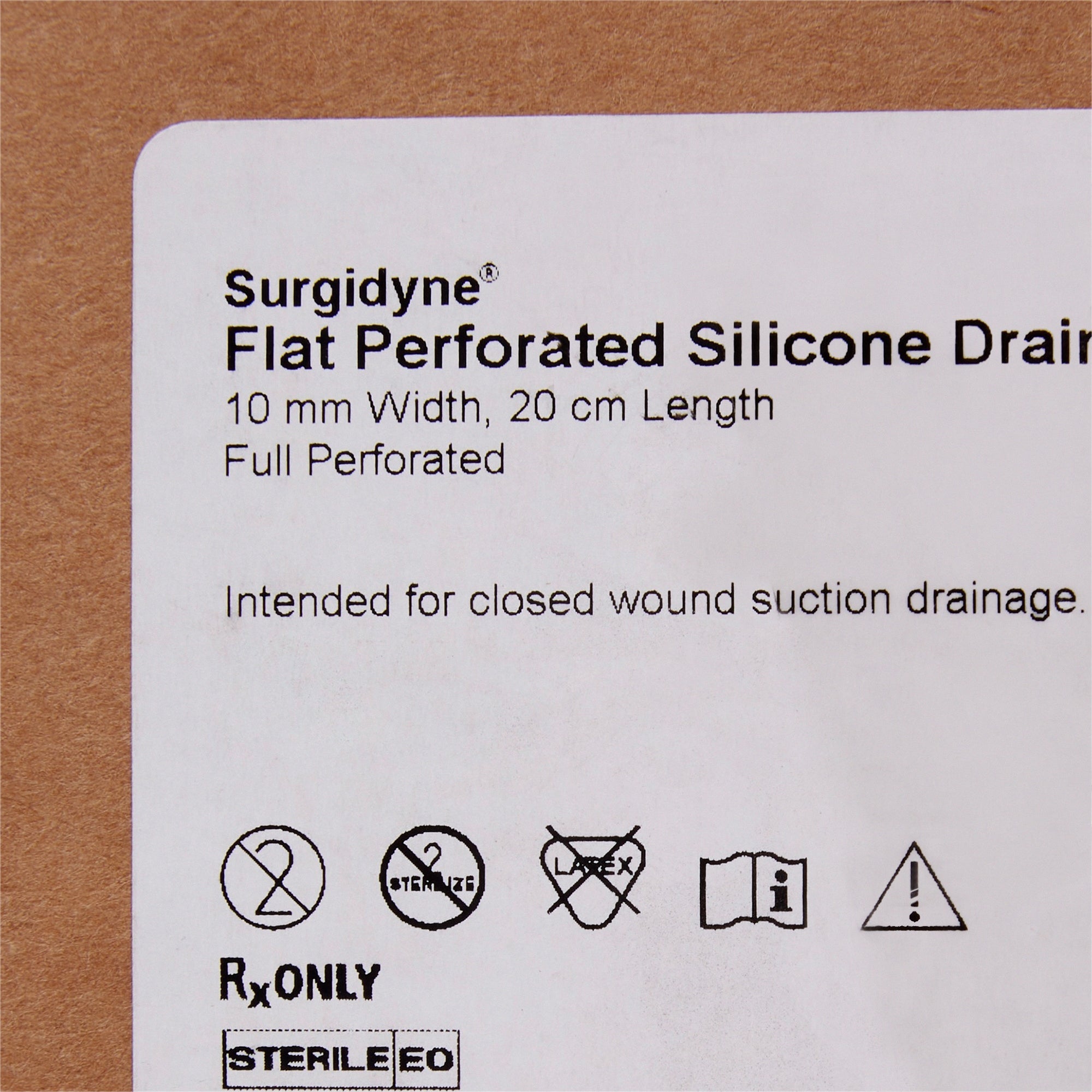 Wound Drain Tube McKesson Brand Flat Hubless Type Without Attachment Flat Perforated Channel Type 10 Fr. Size Sterile,Packaging Type- Each