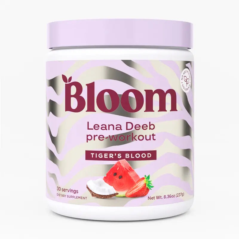 Bloom Nutrition X Leana Deeb Tiger'S Blood High Energy Pre Workout Powder, Amino Energy with Beta Alanine, Ginseng & L Tyrosine, Natural Caffeine Powder from Green Tea Extract, Sugar Free & Keto Drink Mix