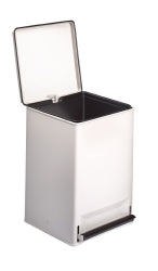 Trash Can Brewer 32 Quart / 8 gal. White Steel Square