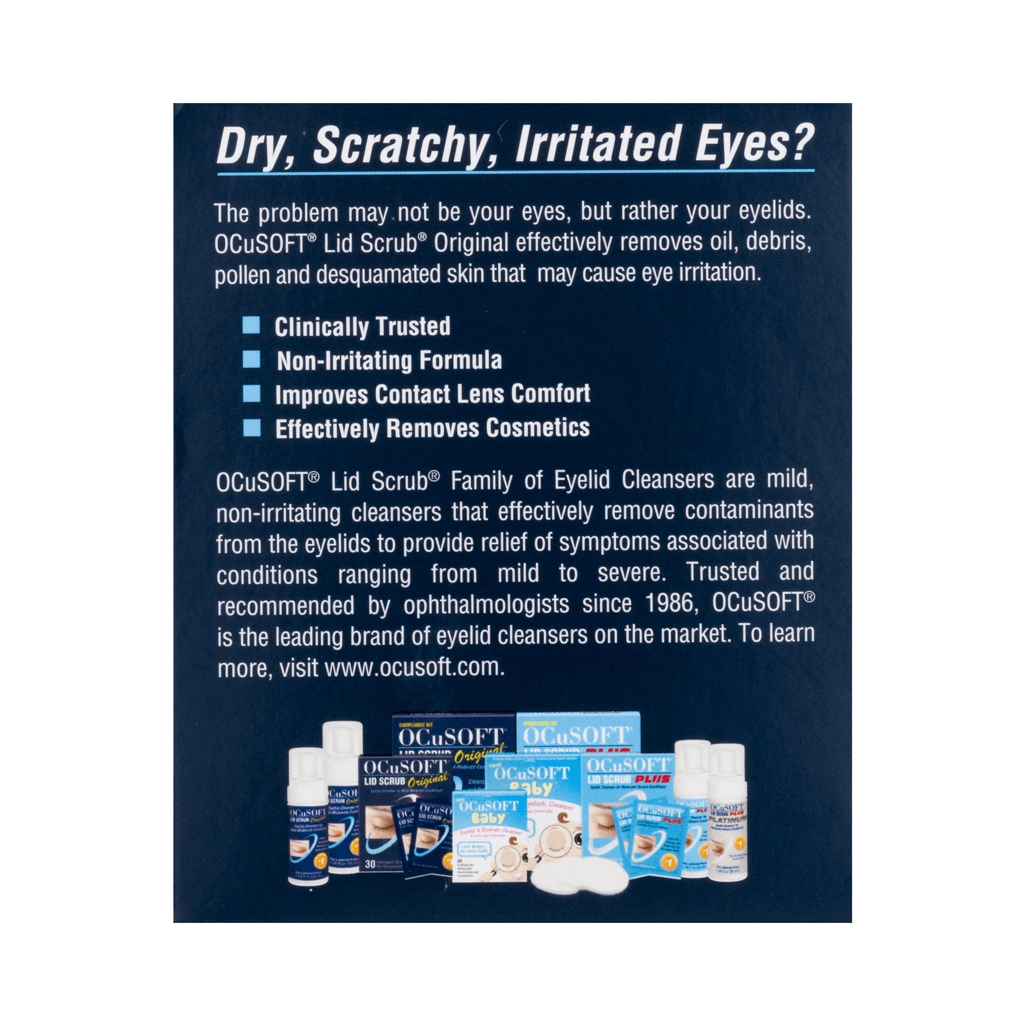 Eyelid Cleanser OCuSOFT Lid Scrub 30 per Box Wipe
