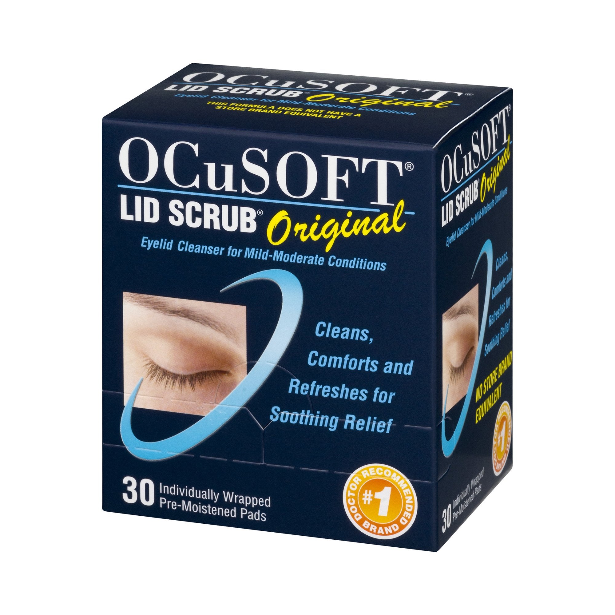 Eyelid Cleanser OCuSOFT Lid Scrub 30 per Box Wipe