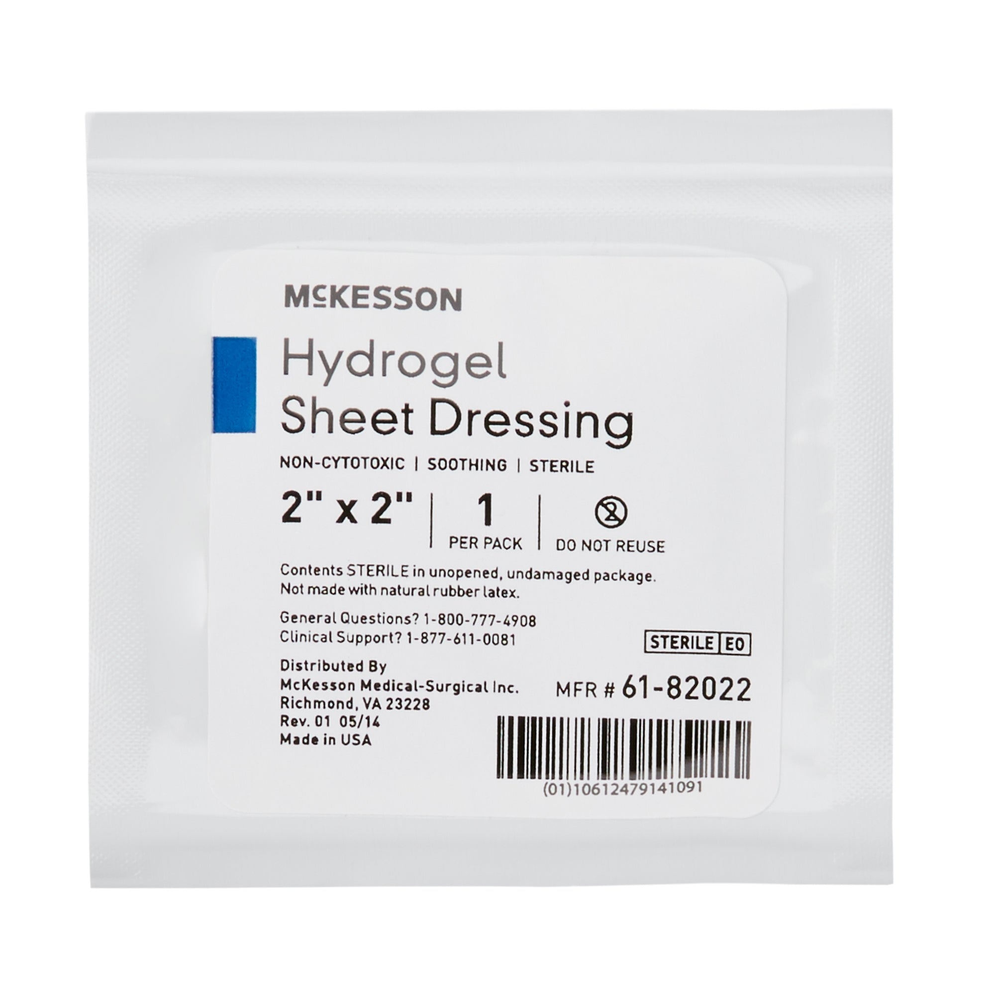 Hydrogel Wound Dressing McKesson Sheet 2 X 2 Inch Sheet Sterile,Packaging Type- Each