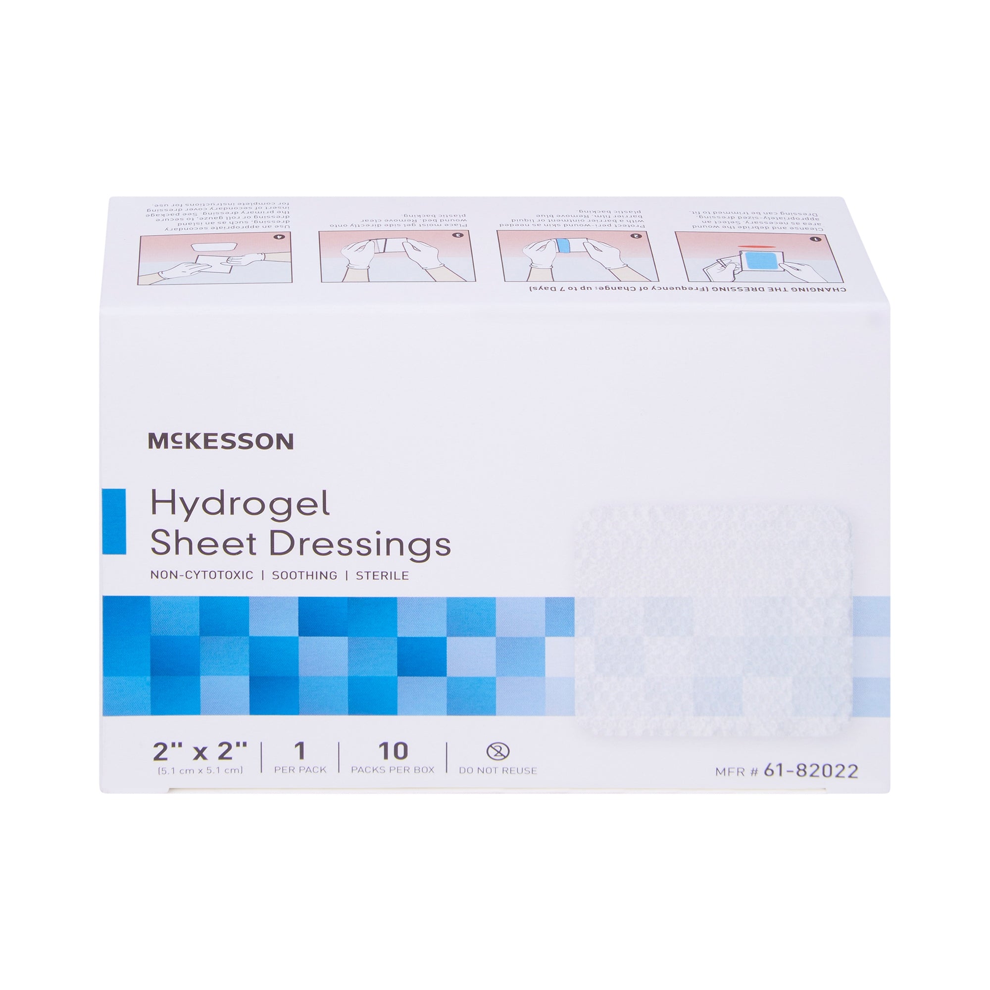 Hydrogel Wound Dressing McKesson Sheet 2 X 2 Inch Sheet Sterile,Packaging Type- Each