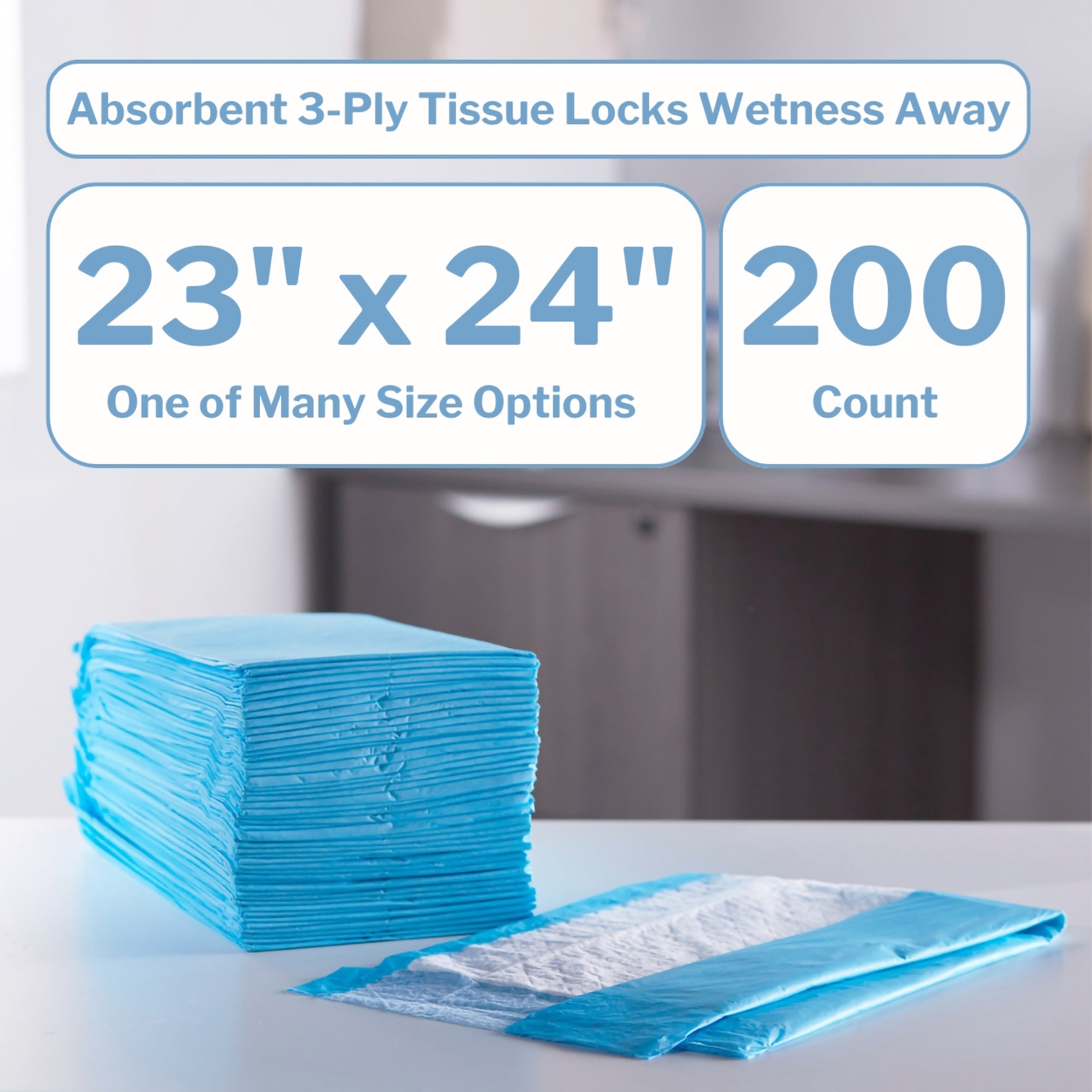 Procedure Underpad McKesson 23 W X 24 L Inch Blue NonSterile, Packaging Type- Case