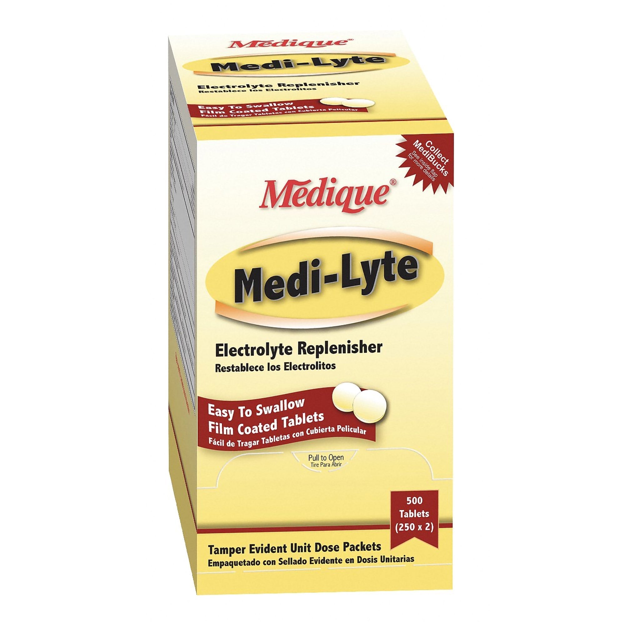 Mineral Supplement Medi-Lyte Calcium / Potassium / Magnesium 10.8 mg - 40 mg - 12 mg Strength Tablet 500 per Box, Packaging Type- Box