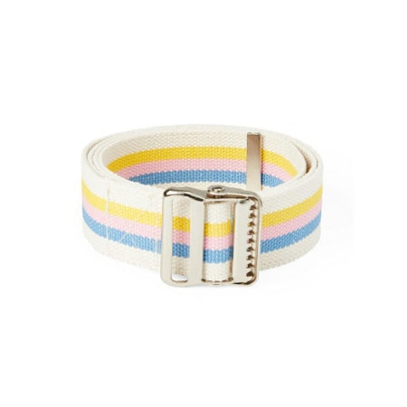 Gait Belt 60 Inch Length Pastel Stripe Cotton,Packaging Type- Each