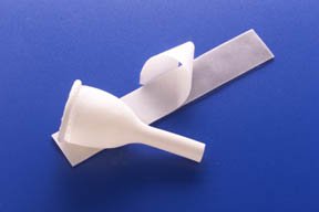 Male External Catheter Golden-Drain Foam Strap Latex Medium