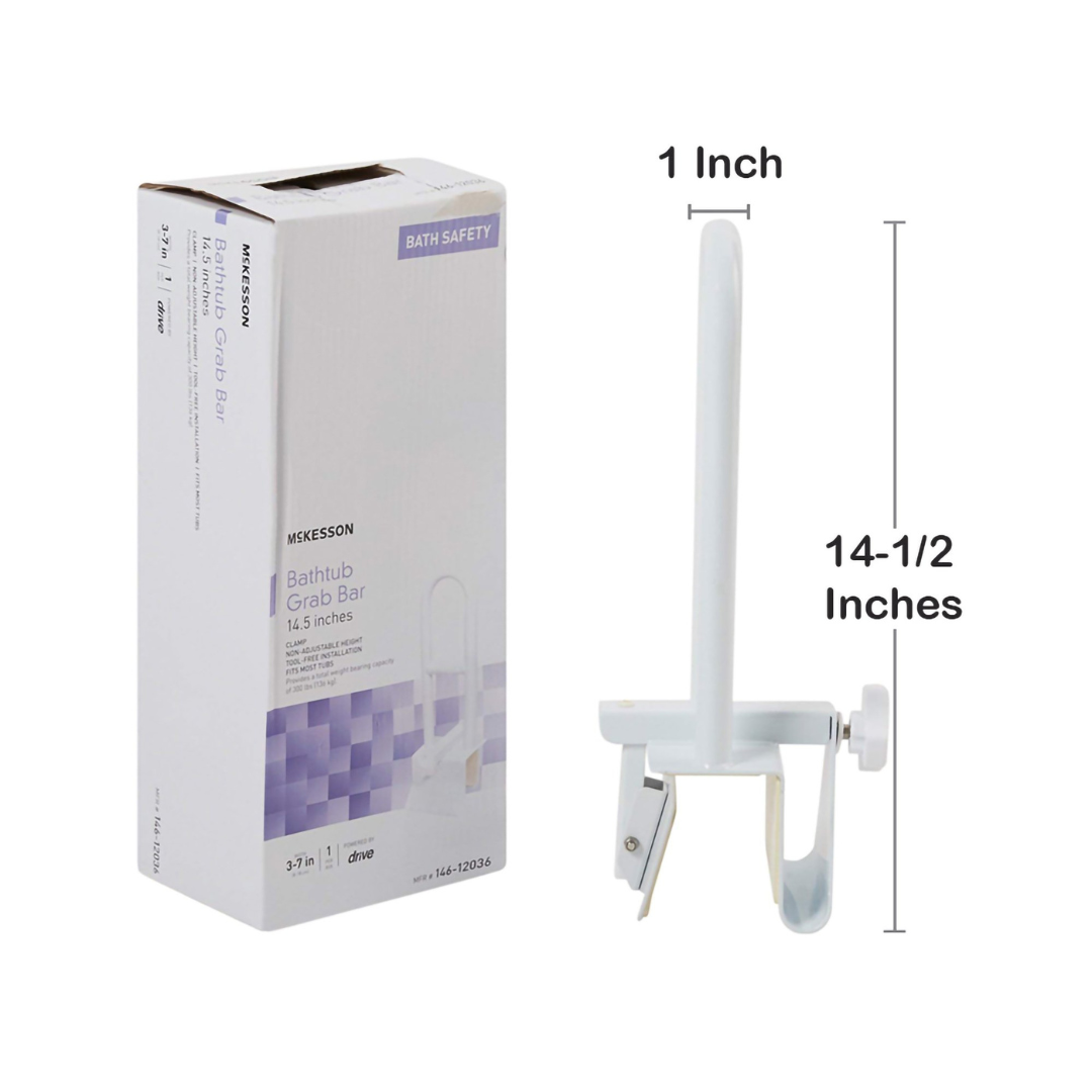 Bathtub Grab Bar McKesson White Steel, Packaging Type- Case