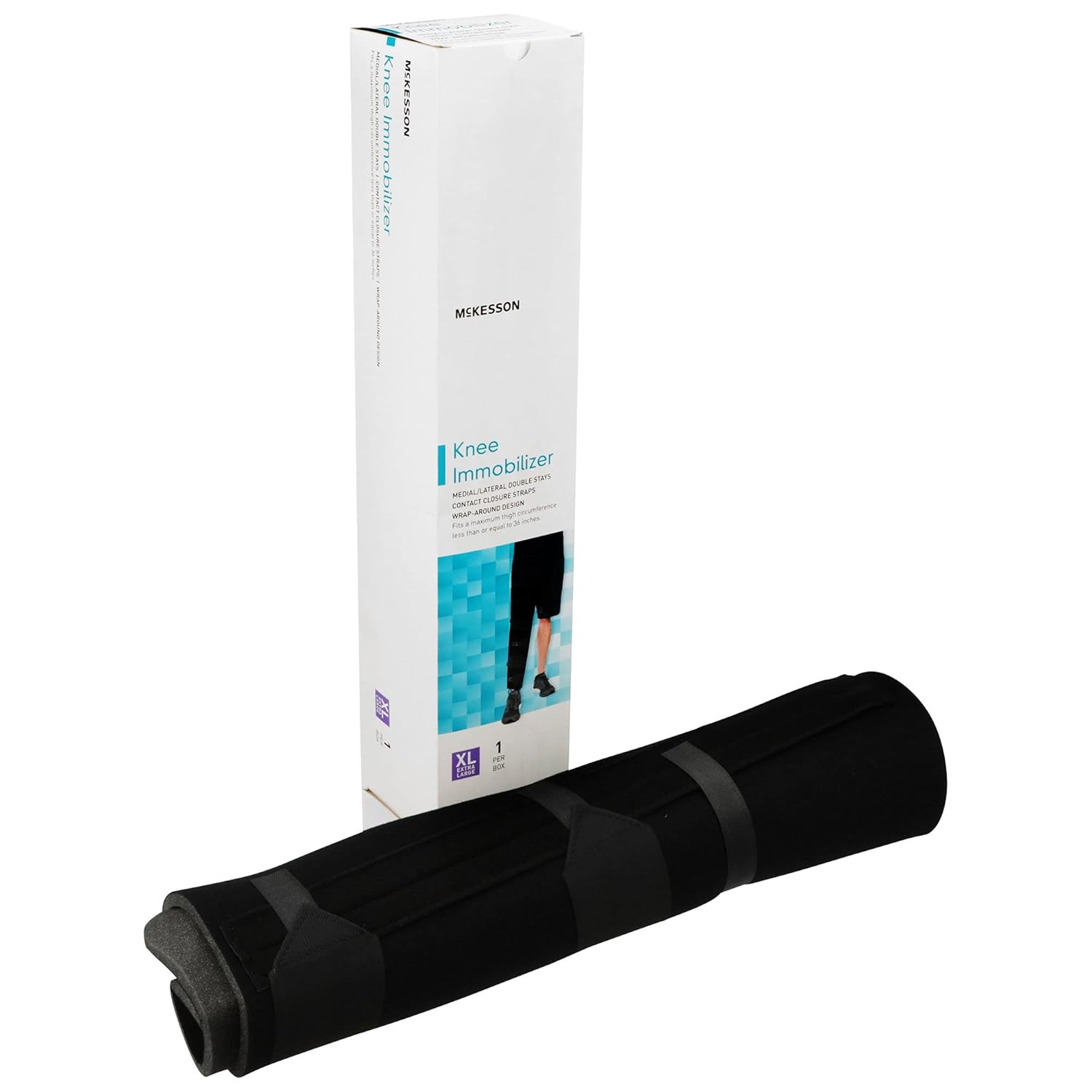 Knee Immobilizer McKesson X-Large Up to 36 Inch Thigh Circumference 24 Inch Length Left or Right Knee