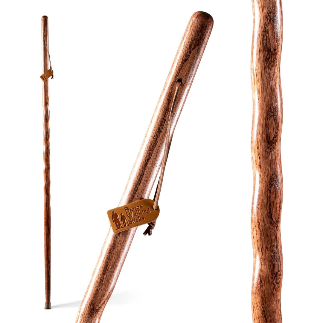 Walking Stick Brazos Twisted Wood 48 Inch Height Red