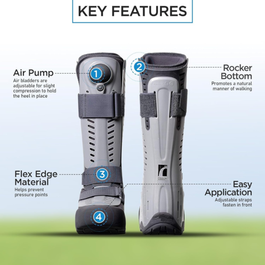 Air Walker Boot Rebound Air Walker Pneumatic Adult Medium Tall,Packaging Type- Each